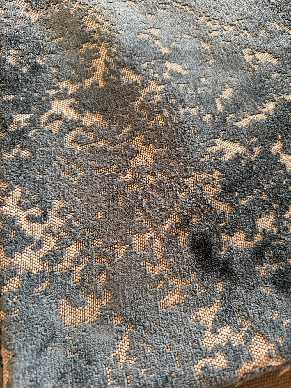 West Elm Blue Textured Velvet Pillow Cover 20x20